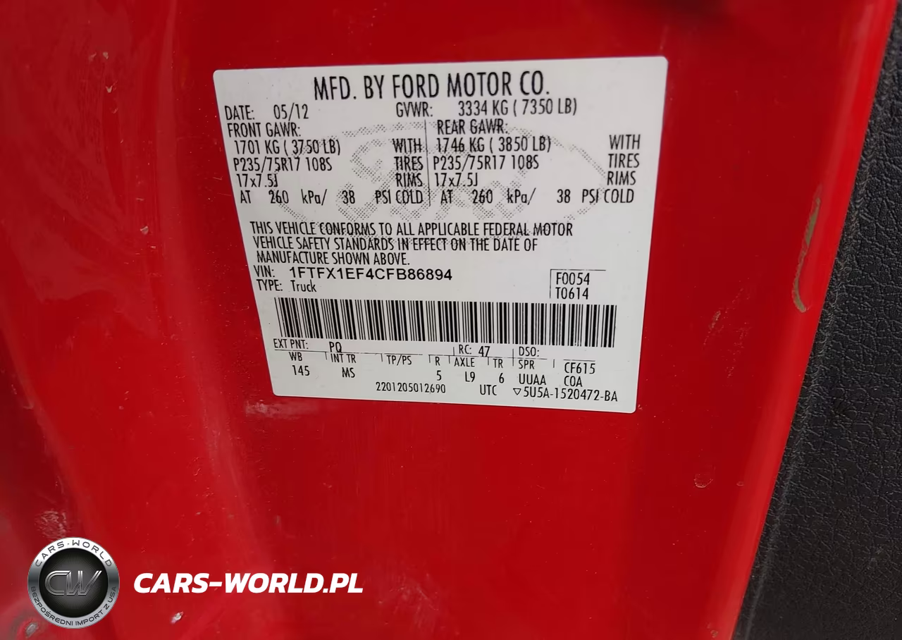 2012 Ford F-150 Xlt VIN:1FTFX1EF4CFB86894 - 9