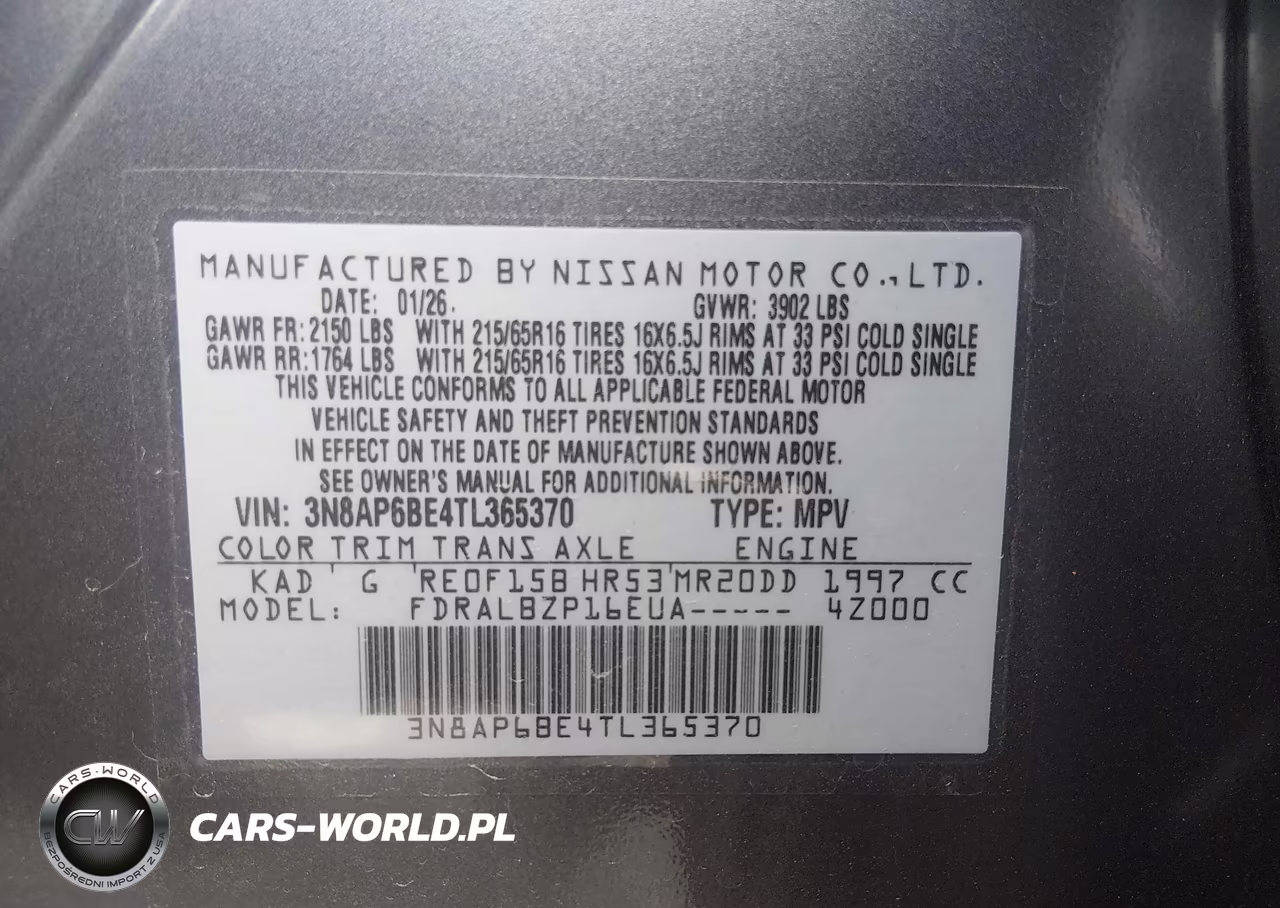 2026 Nissan Kicks S VIN:3N8AP6BE4TL365370 - 9