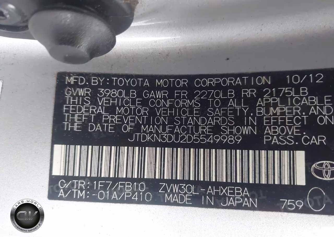 2013 Toyota Prius Three VIN:JTDKN3DU2D5549989 - 9