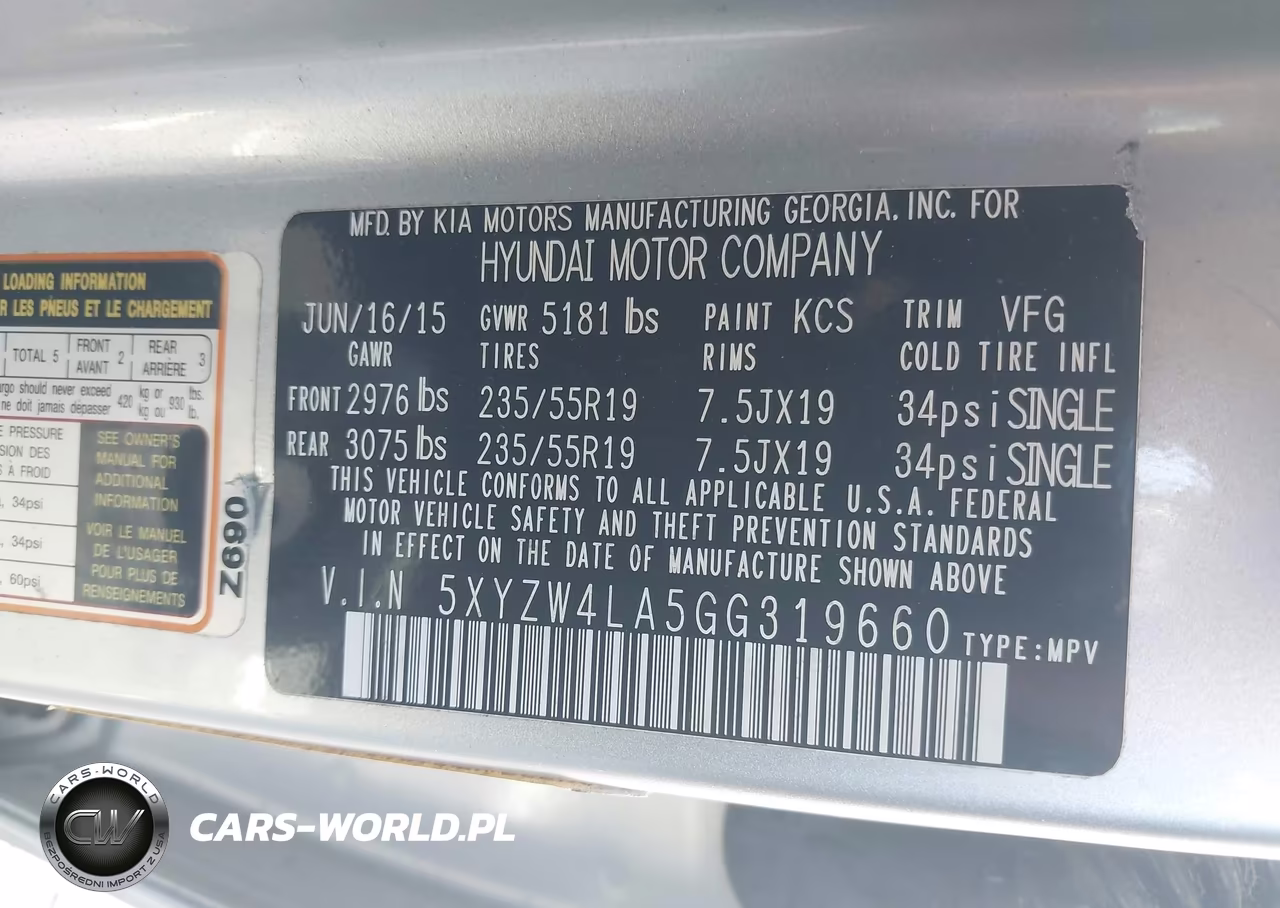 2016 Hyundai Santa Fe Sport 2.0L Turbo VIN:5XYZW4LA5GG319660 - 9