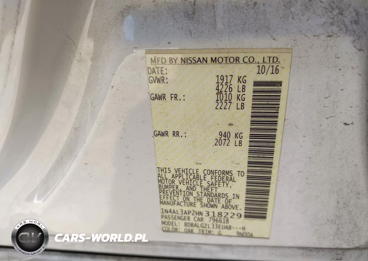 2017 Nissan Altima 2.5 S VIN:1N4AL3AP2HN318229 - 9