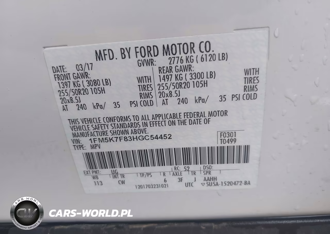 2017 Ford Explorer Limited VIN:1FM5K7F83HGC54452 - 9