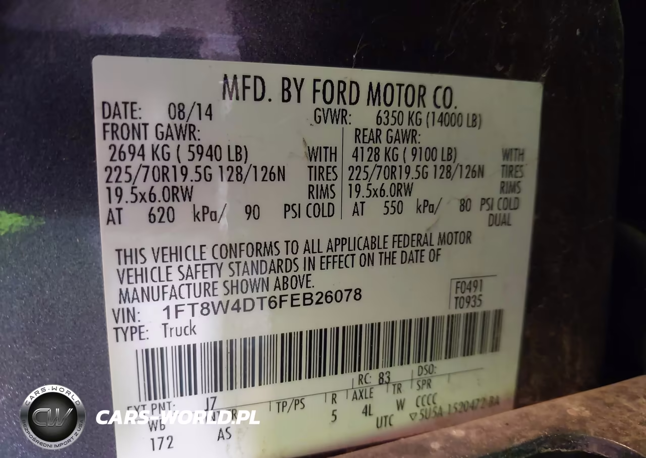 2015 Ford F-450 Xl VIN:1FT8W4DT6FEB26078 - 9