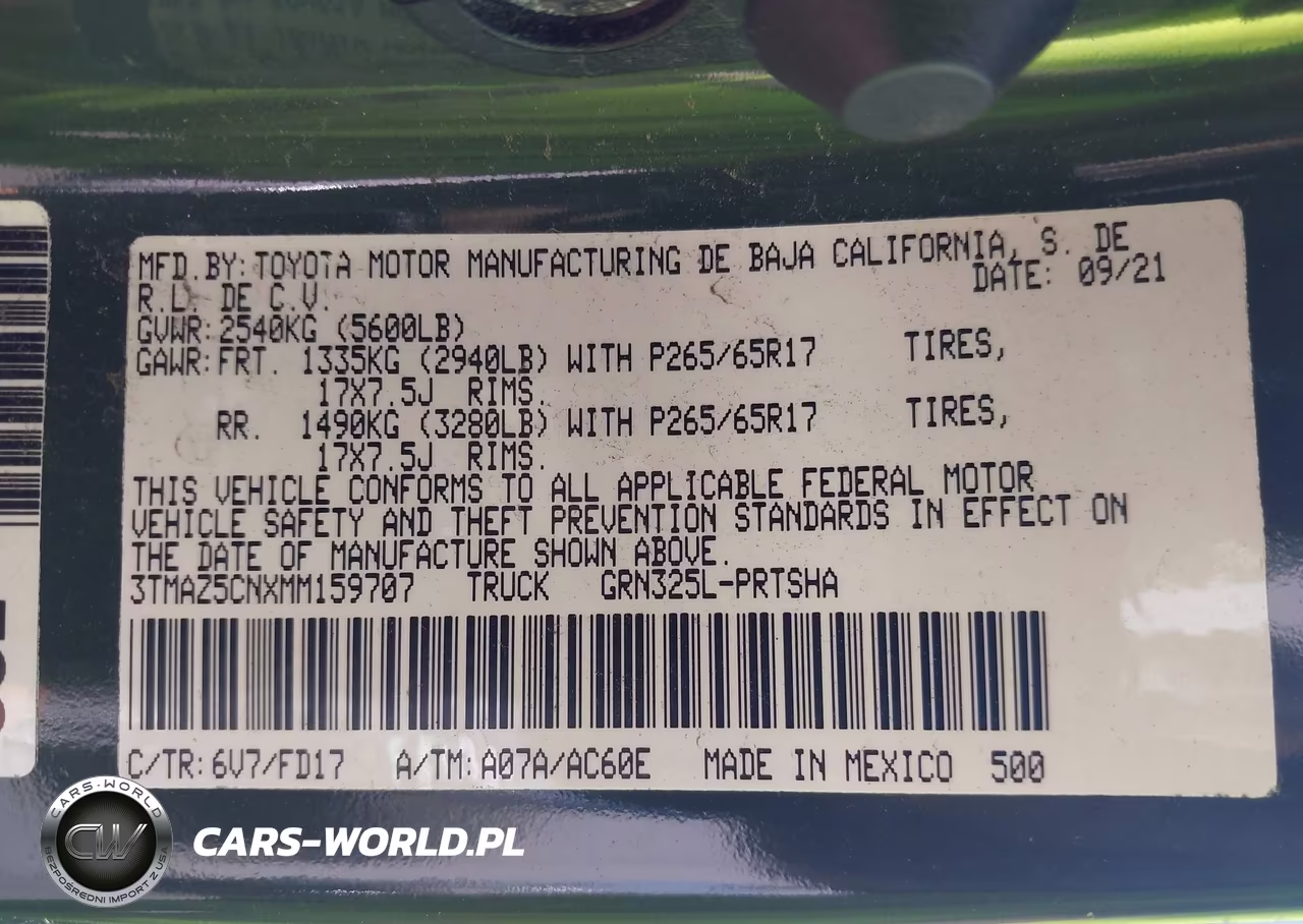 2021 Toyota Tacoma Trd Sport VIN:3TMAZ5CNXMM159707 - 9