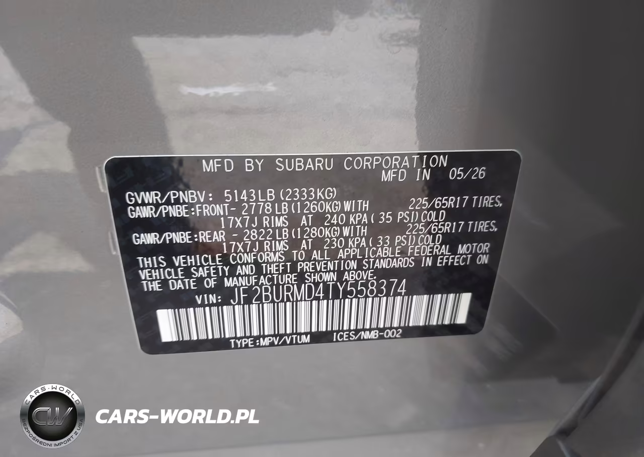 2026 Subaru Outback Wilderness VIN:JF2BURMD4TY558374 - 9