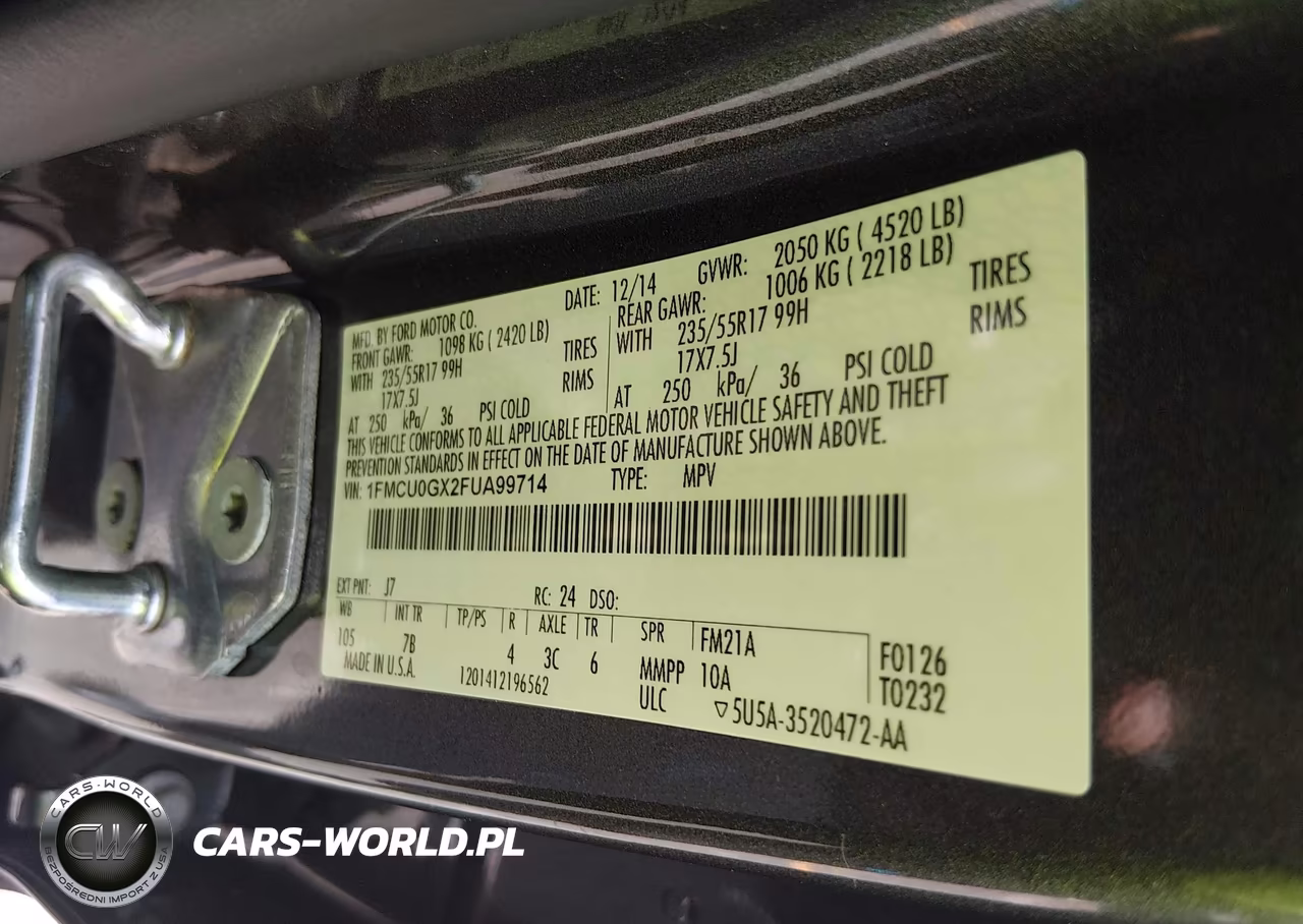 2015 Ford Escape Se VIN:1FMCU0GX2FUA99714 - 8