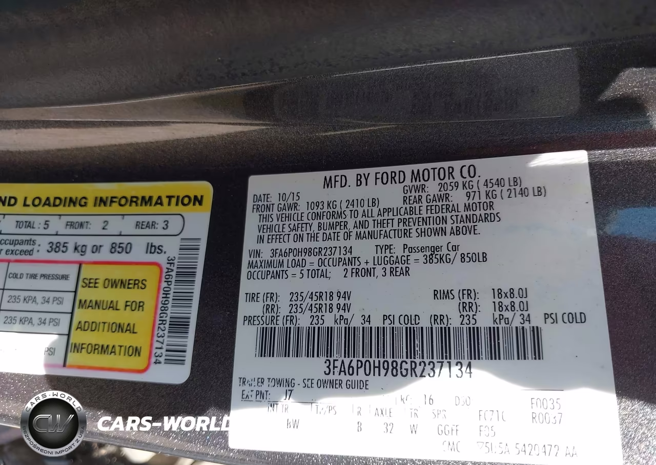 2016 Ford Fusion Se VIN:3FA6P0H98GR237134 - 9