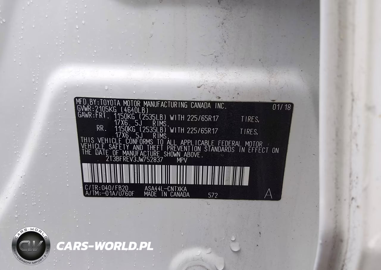 2018 Toyota Rav4 Le VIN:2T3BFREV3JW752837 - 9