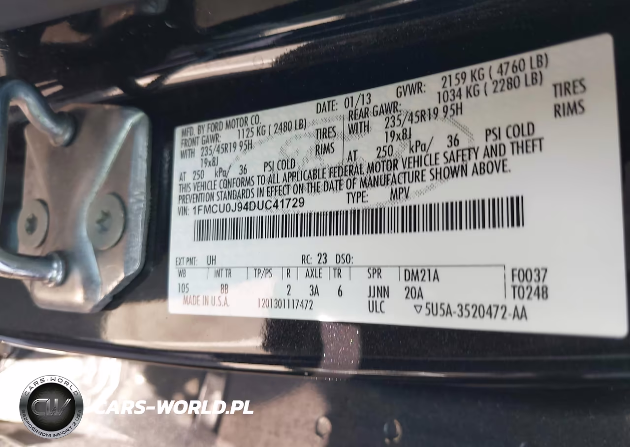 2013 Ford Escape Titanium VIN:1FMCU0J94DUC41729 - 9