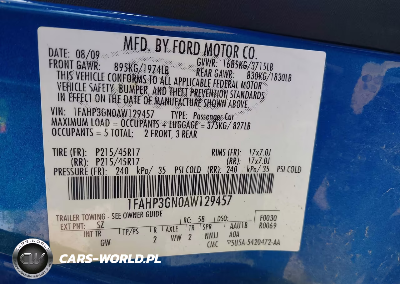2010 Ford Focus Ses VIN:1FAHP3GN0AW129457 - 9