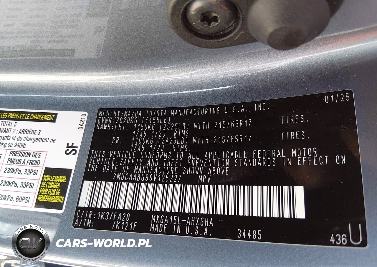 2025 Toyota Corolla Cross Le VIN:7MUCAABG8SV125327 - 9