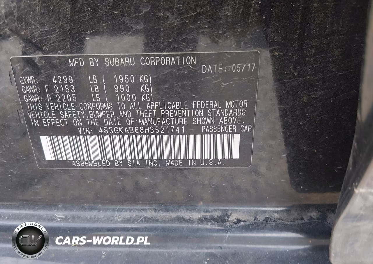 2017 Subaru Impreza 2.0I Premium VIN:4S3GKAB68H3621741 - 9