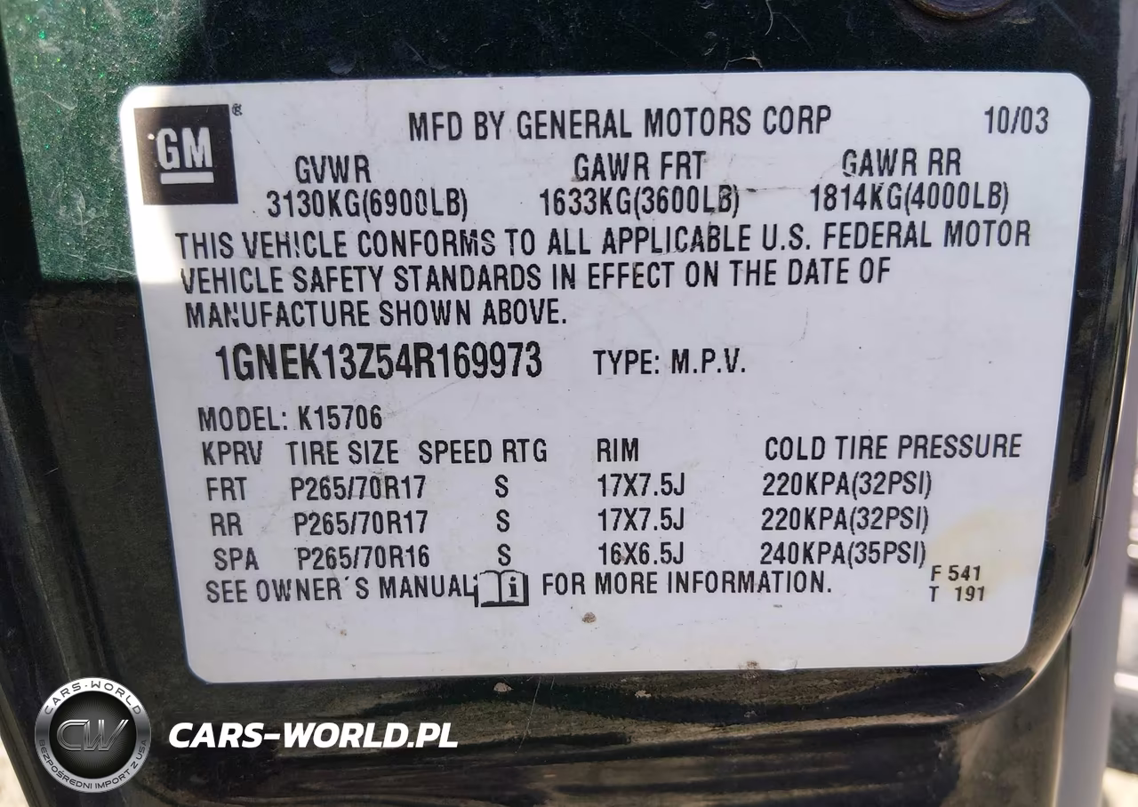 2004 Chevrolet Tahoe Lt VIN:1GNEK13Z54R169973 - 9