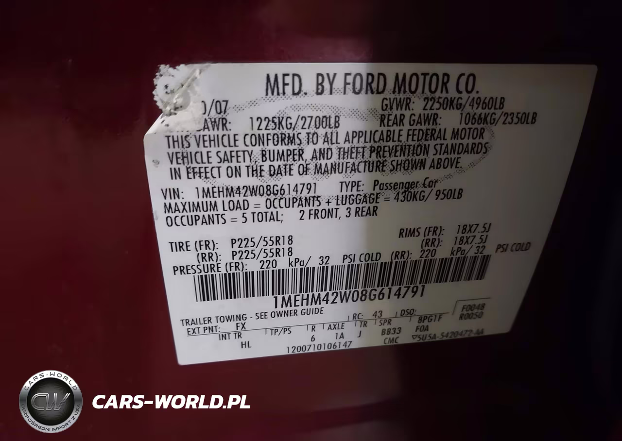 2008 Mercury Sable Premier VIN:1MEHM42W08G614791 - 9