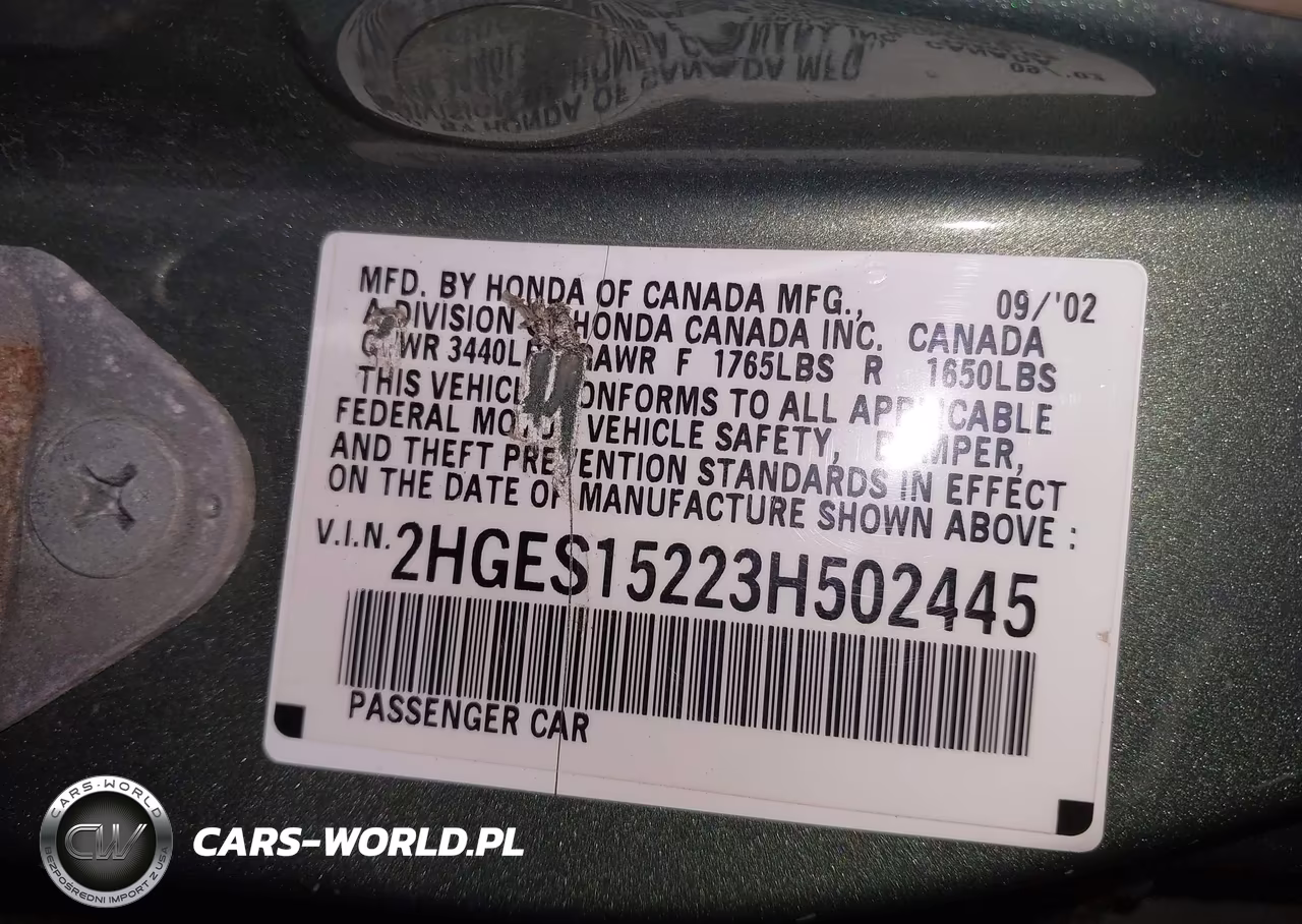2003 Honda Civic Dx VIN:2HGES15223H502445 - 9