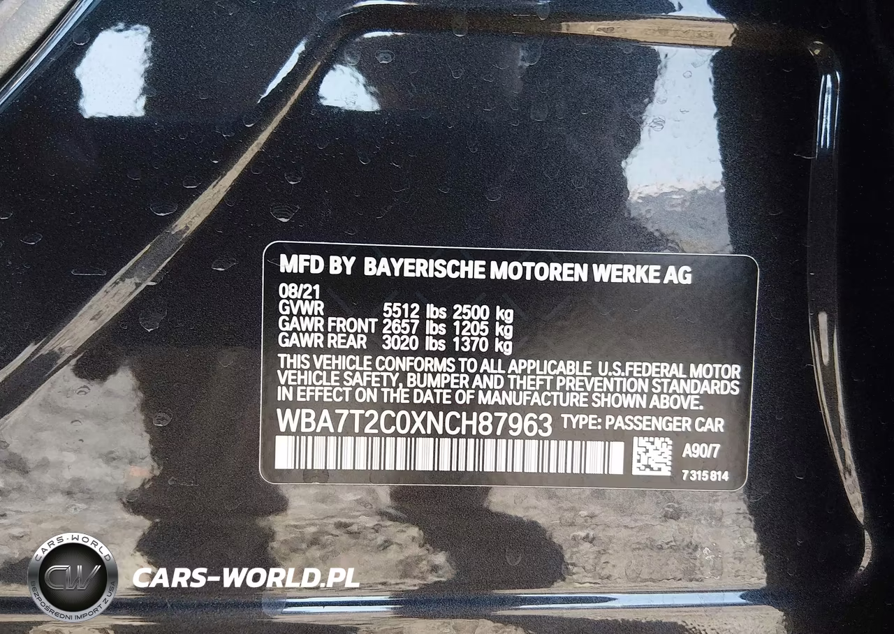 2022 BMW 740 I VIN:WBA7T2C0XNCH87963 - 9