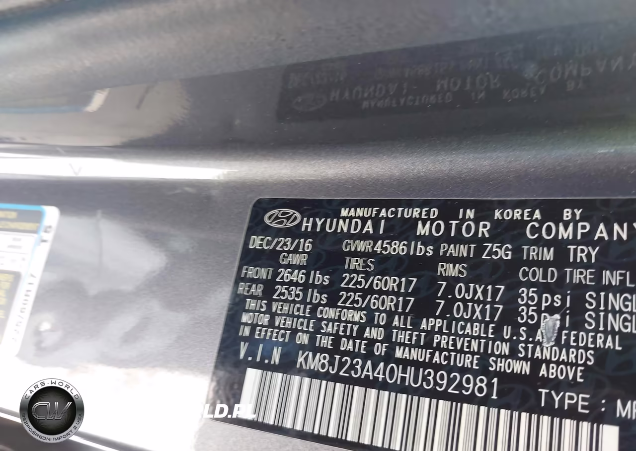 2017 Hyundai Tucson Se VIN:KM8J23A40HU392981 - 9