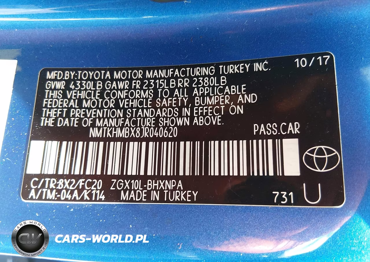 2018 Toyota C-Hr Xle VIN:NMTKHMBX8JR040620 - 9