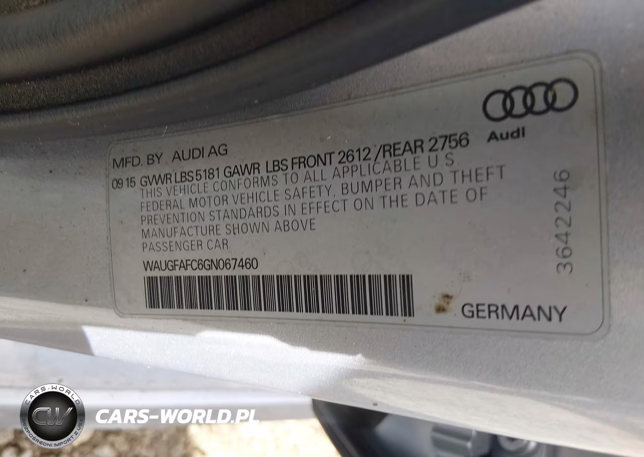 2016 Audi A6 2.0T Premium Plus VIN:WAUGFAFC6GN067460 - 9