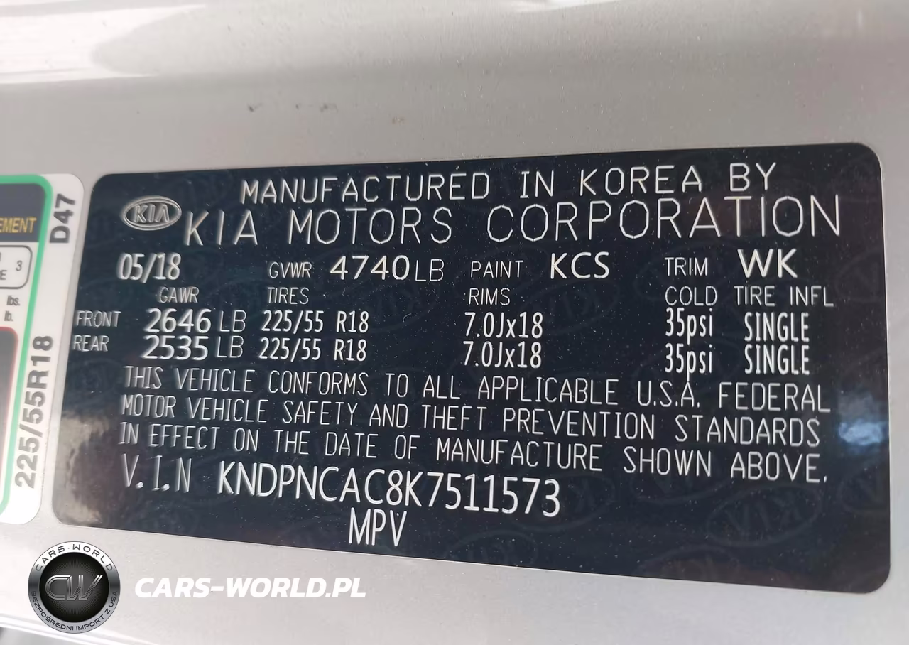 2019 Kia Sportage Ex VIN:KNDPNCAC8K7511573 - 9