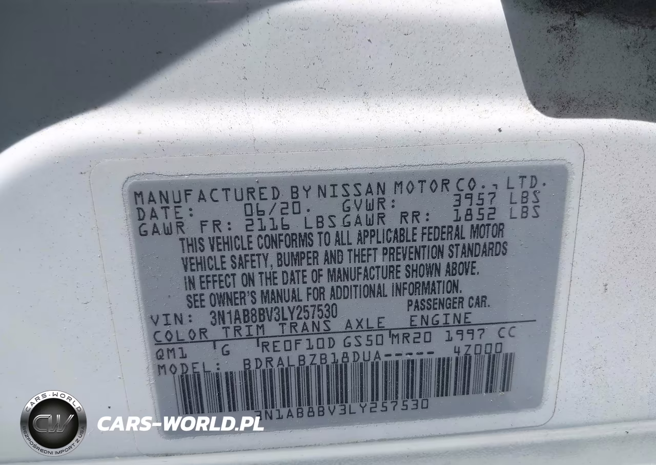 2020 Nissan Sentra S Xtronic Cvt VIN:3N1AB8BV3LY257530 - 9