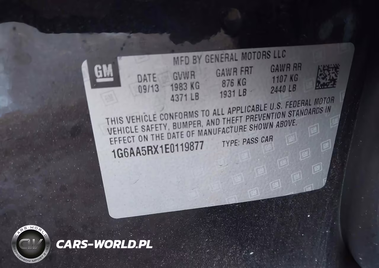 2014 Cadillac Ats Standard VIN:1G6AA5RX1E0119877 - 9