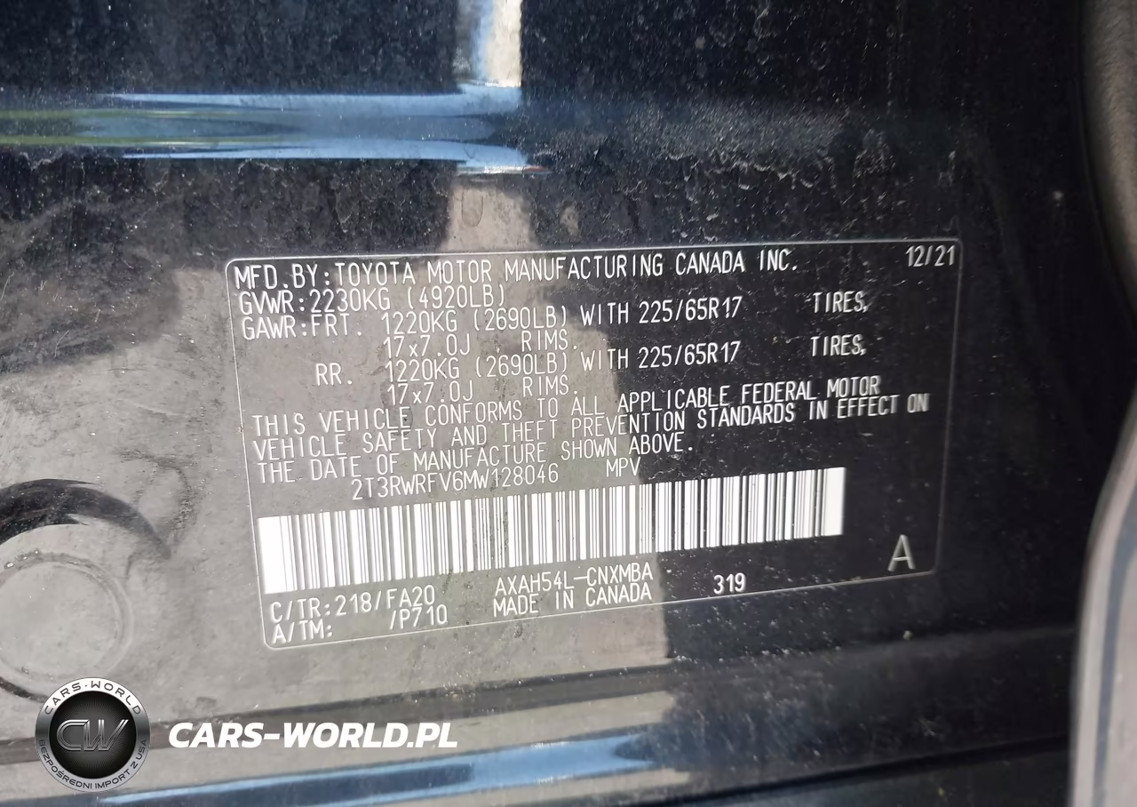 2021 Toyota Rav4 Hybrid Xle VIN:2T3RWRFV6MW128046 - 9