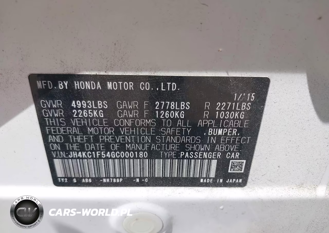 2016 Acura Rlx Technology Package VIN:JH4KC1F54GC000180 - 9