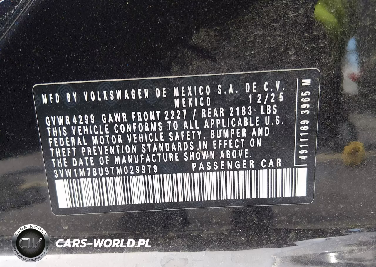 2026 Volkswagen Jetta Gli Autobahn VIN:3VW1M7BU9TM029979 - 9
