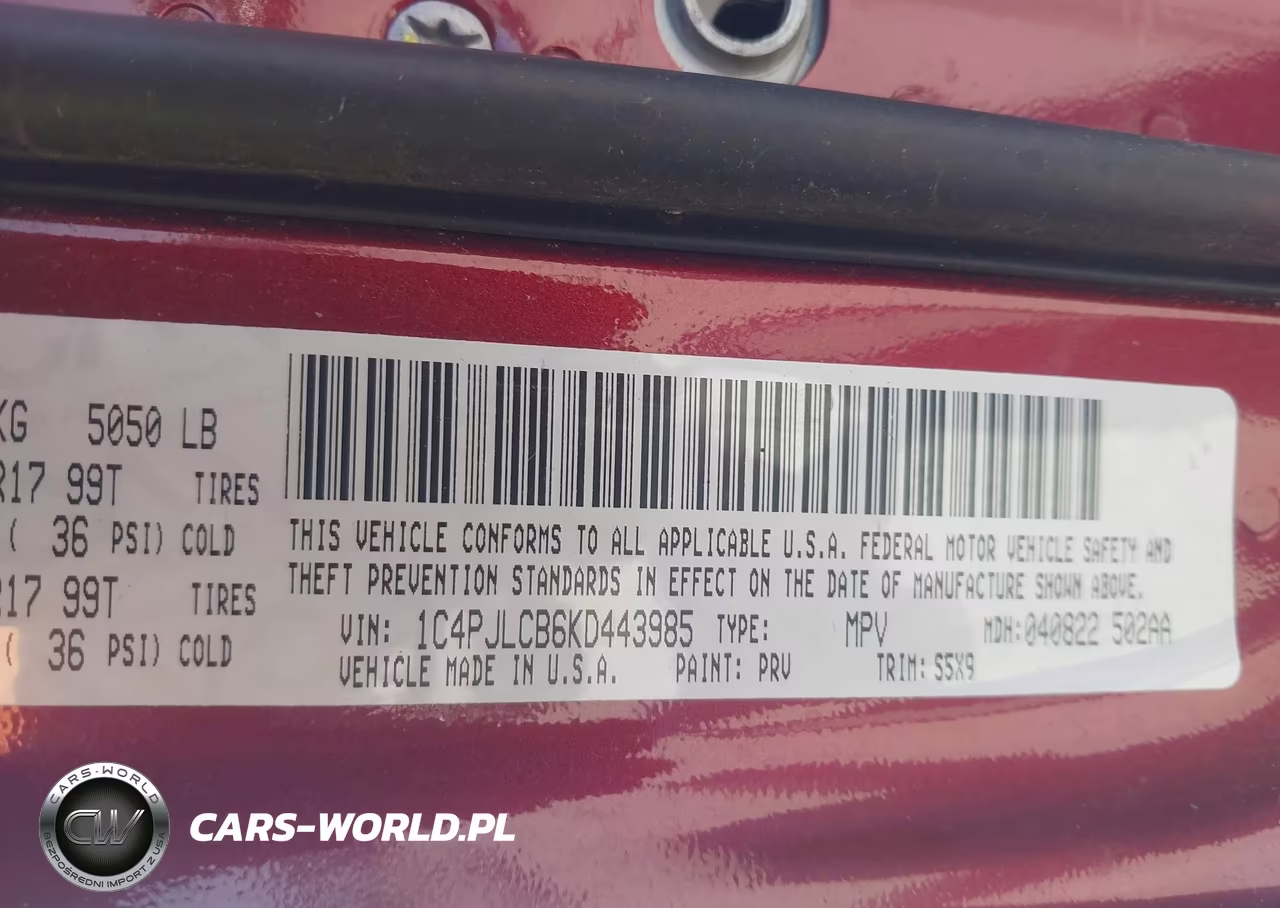 2019 Jeep Cherokee Latitude Fwd VIN:1C4PJLCB6KD443985 - 9