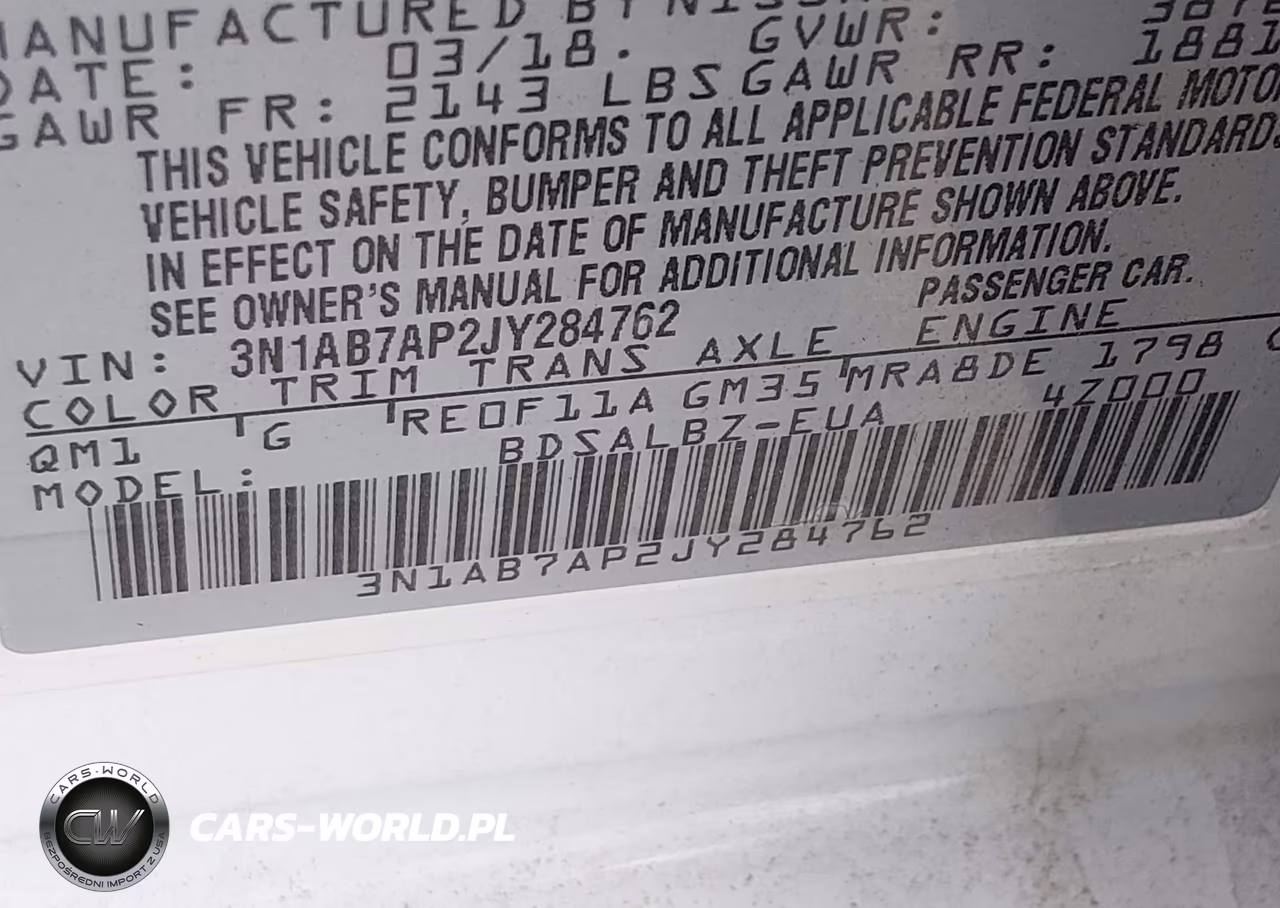 2018 Nissan Sentra S VIN:3N1AB7AP2JY284762 - 9