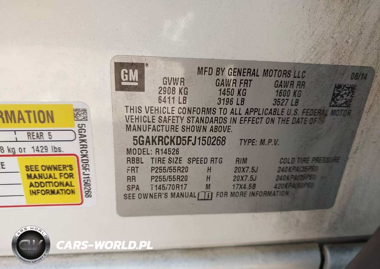 2015 Buick Enclave Premium VIN:5GAKRCKD5FJ150268 - 9
