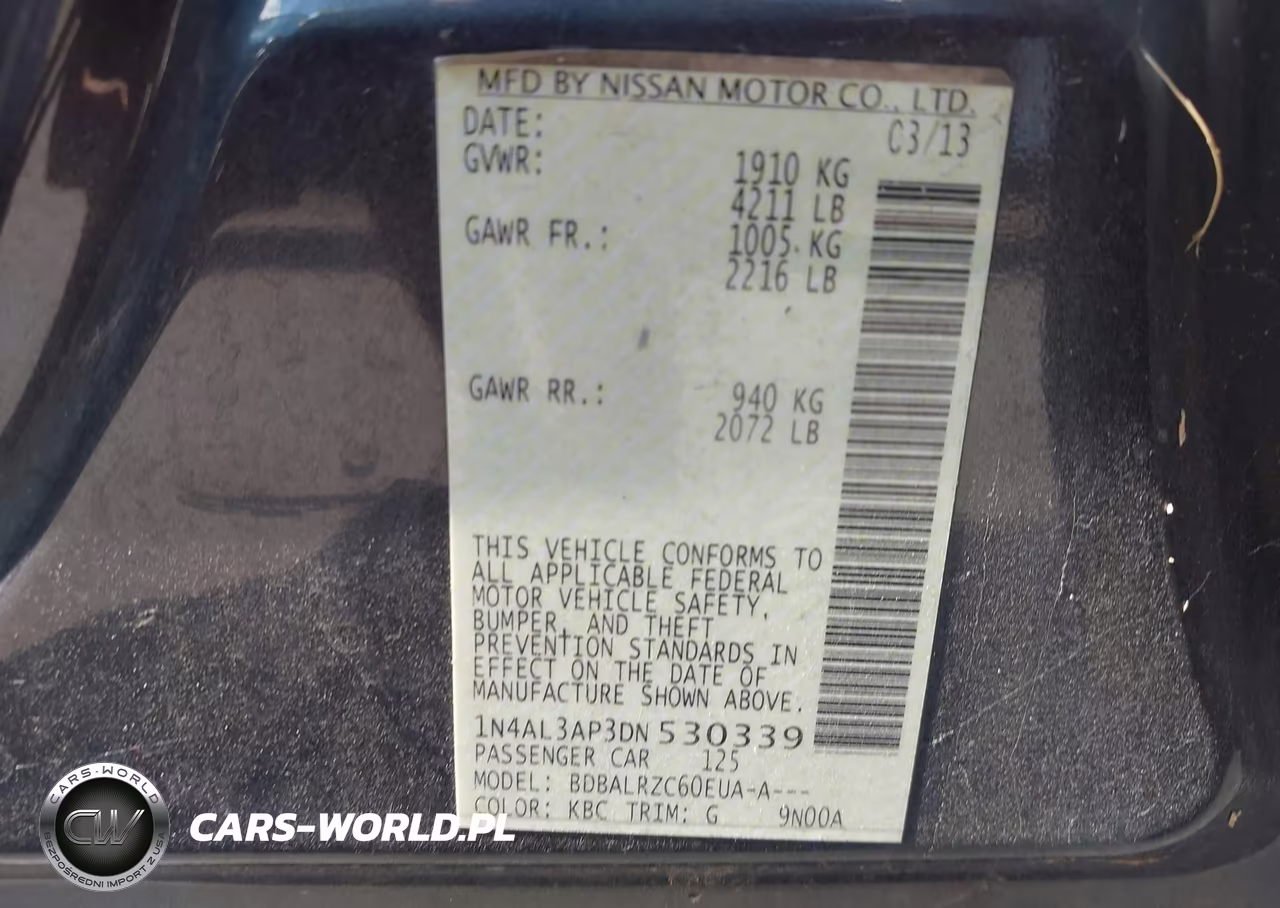 2013 Nissan Altima 2.5 S VIN:1N4AL3AP3DN530339 - 9