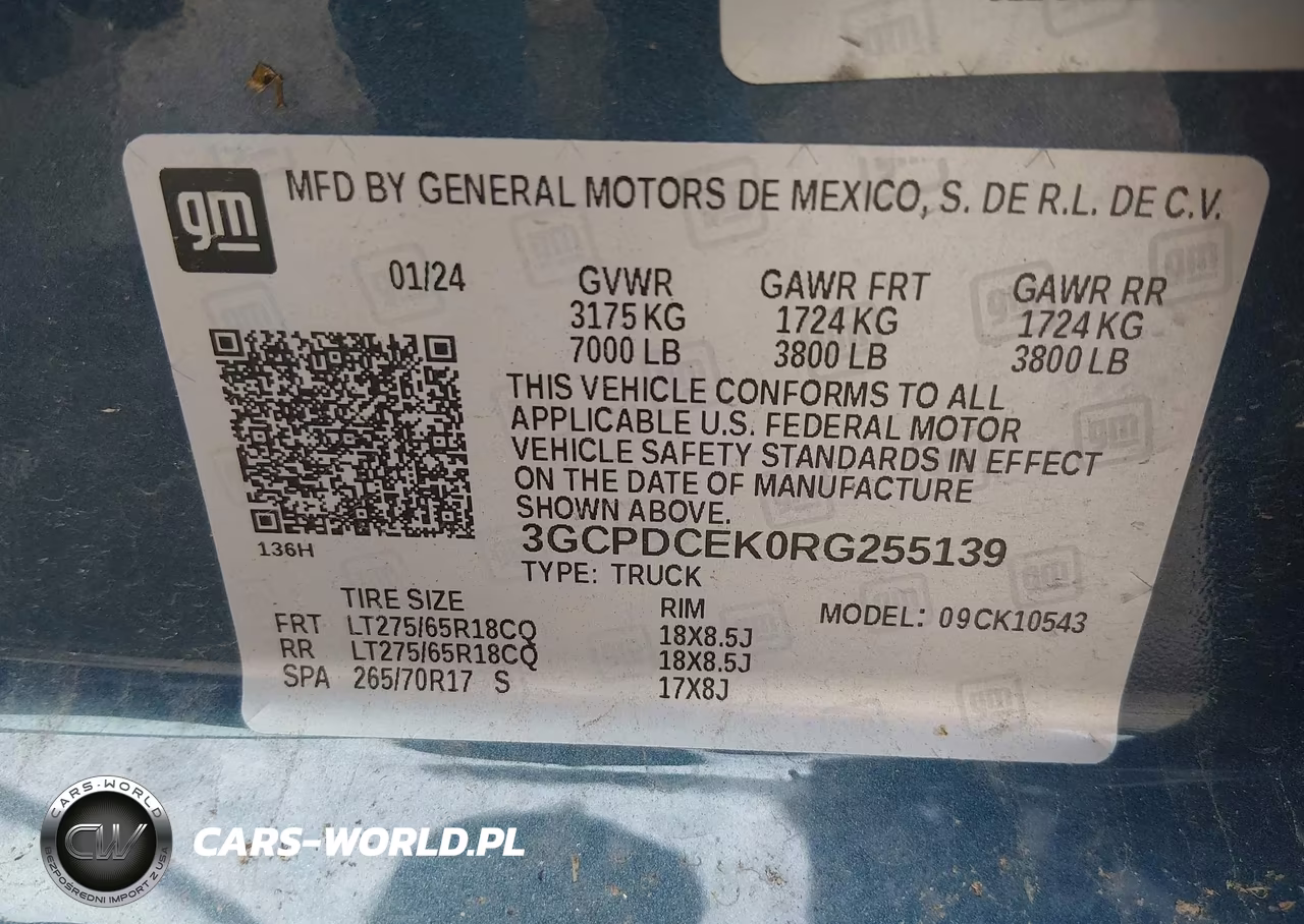 2024 Chevrolet Silverado 1500 4Wd Short Bed Custom Trail Boss VIN:3GCPDCEK0RG255139 - 9