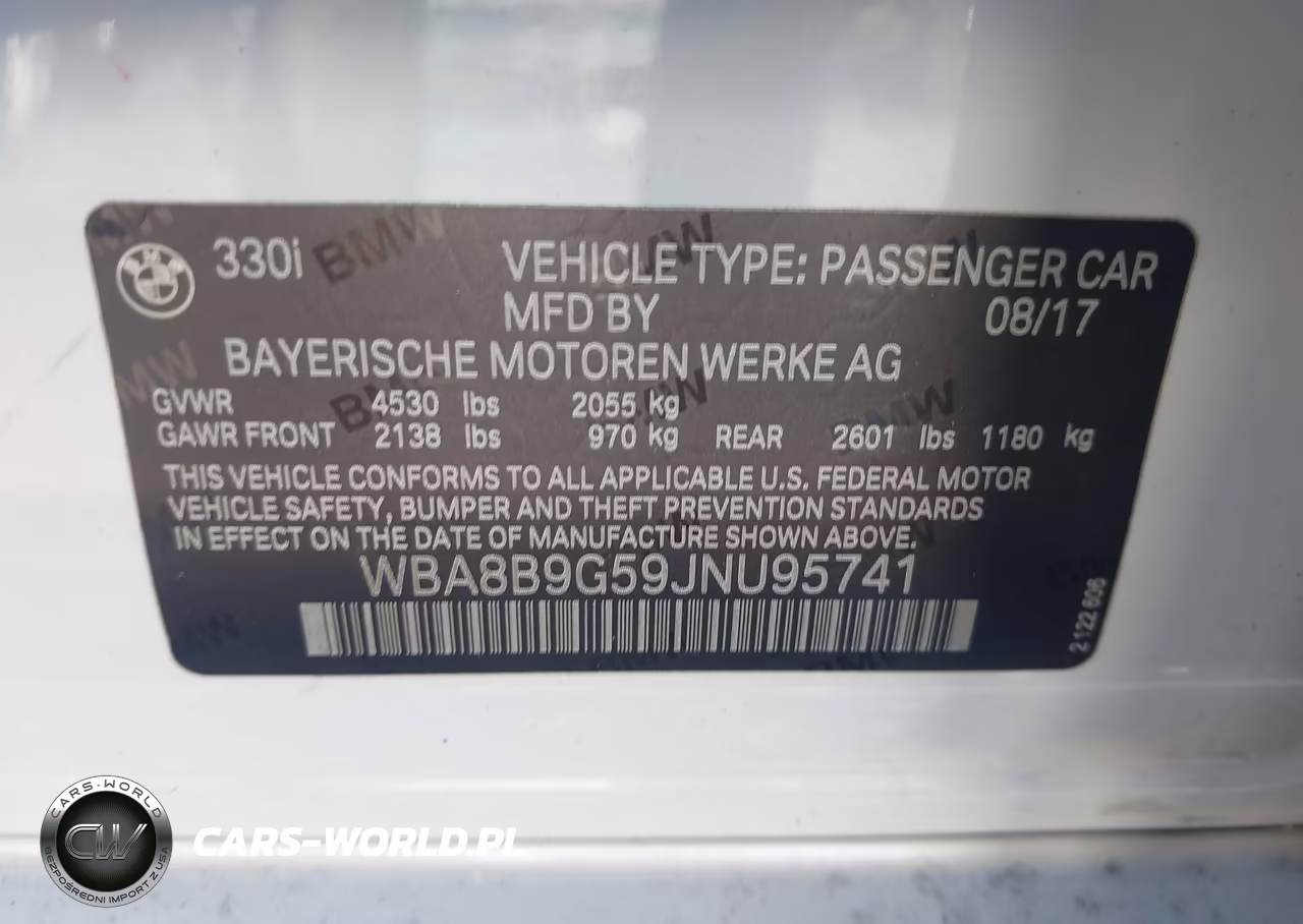 2018 BMW 330I VIN:WBA8B9G59JNU95741 - 9