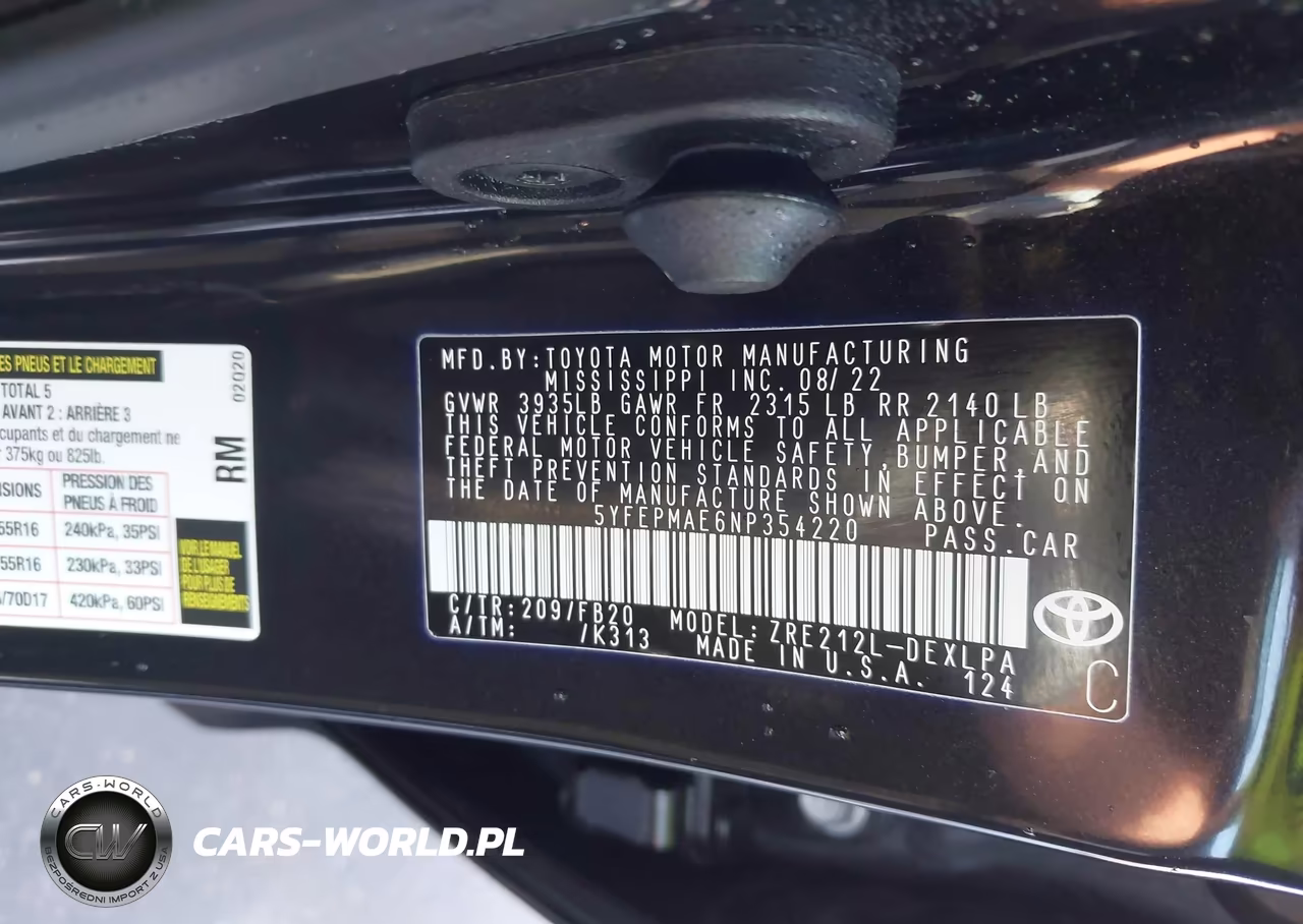 2022 Toyota Corolla Le VIN:5YFEPMAE6NP354220 - 9