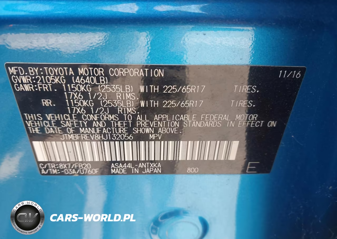 2017 Toyota Rav4 Le VIN:JTMBFREV8HJ132056 - 9