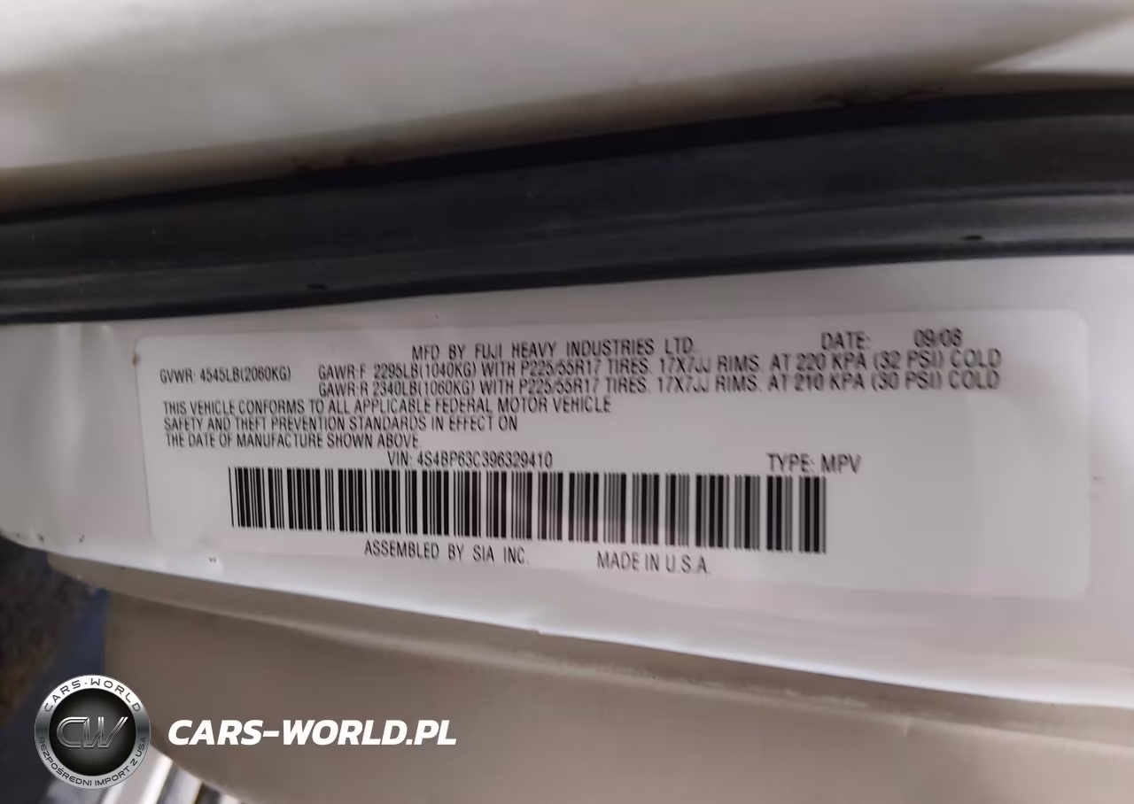 2009 Subaru Outback 2.5Xt Limited VIN:4S4BP63C396329410 - 9