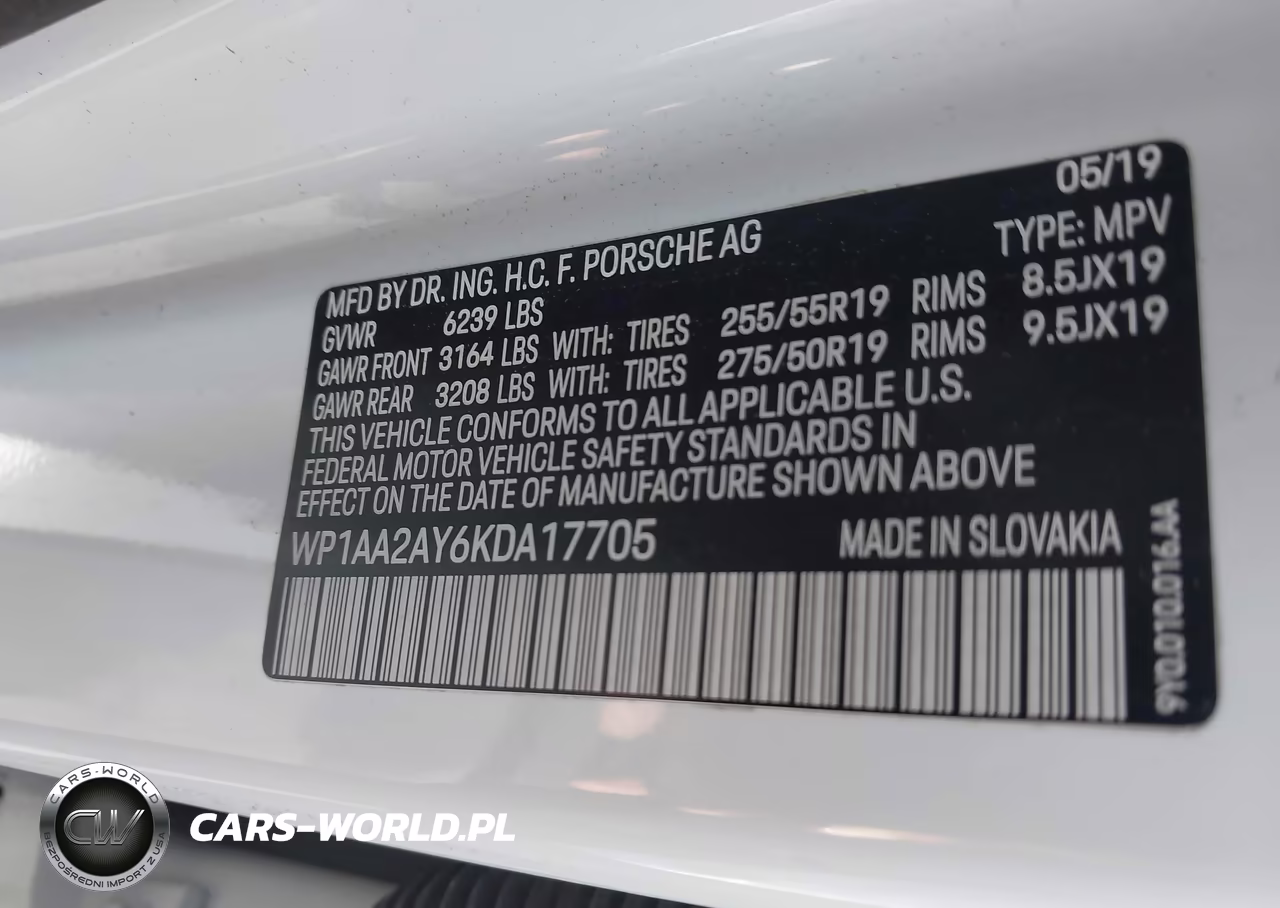 2019 Porsche Cayenne VIN:WP1AA2AY6KDA17705 - 9