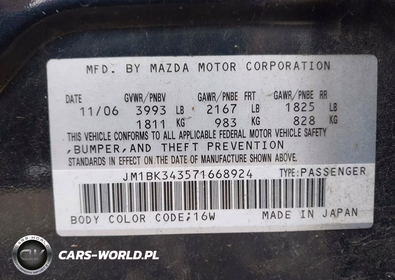 2007 Mazda Mazda3 S Grand Touring VIN:JM1BK343571668924 - 9