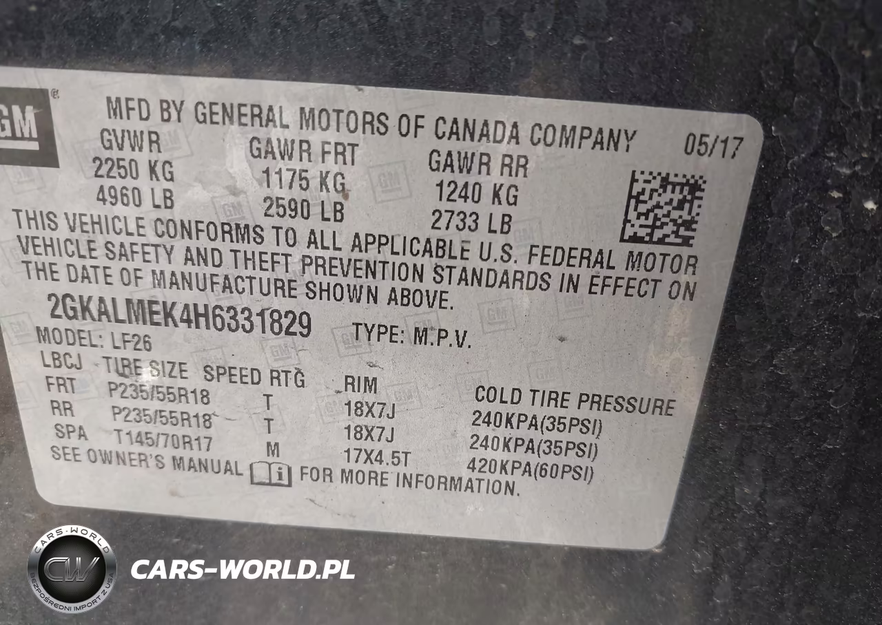 GMC TERRAIN SL VIN:2GKALMEK4H6331829 - 9