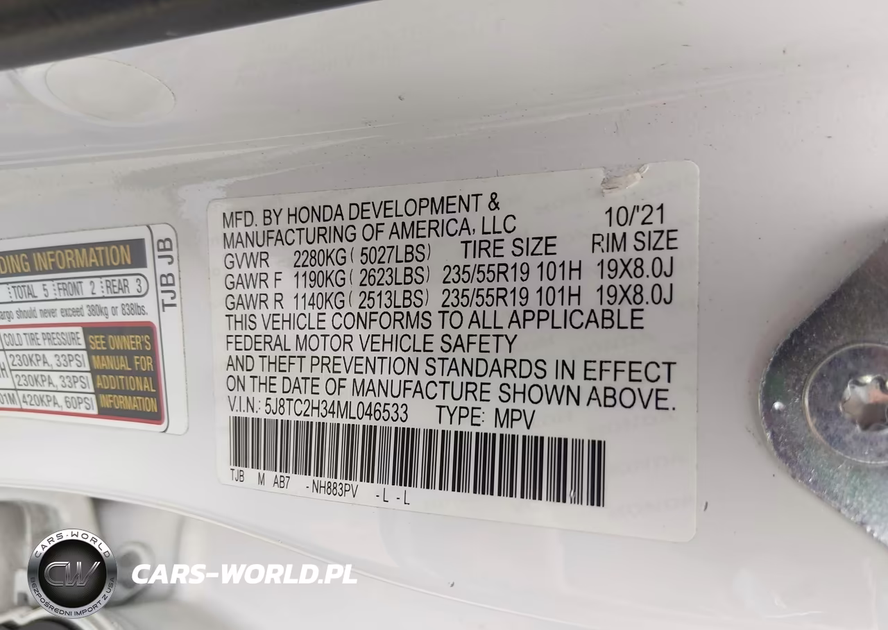 2021 Acura Rdx Standard VIN:5J8TC2H34ML046533 - 9