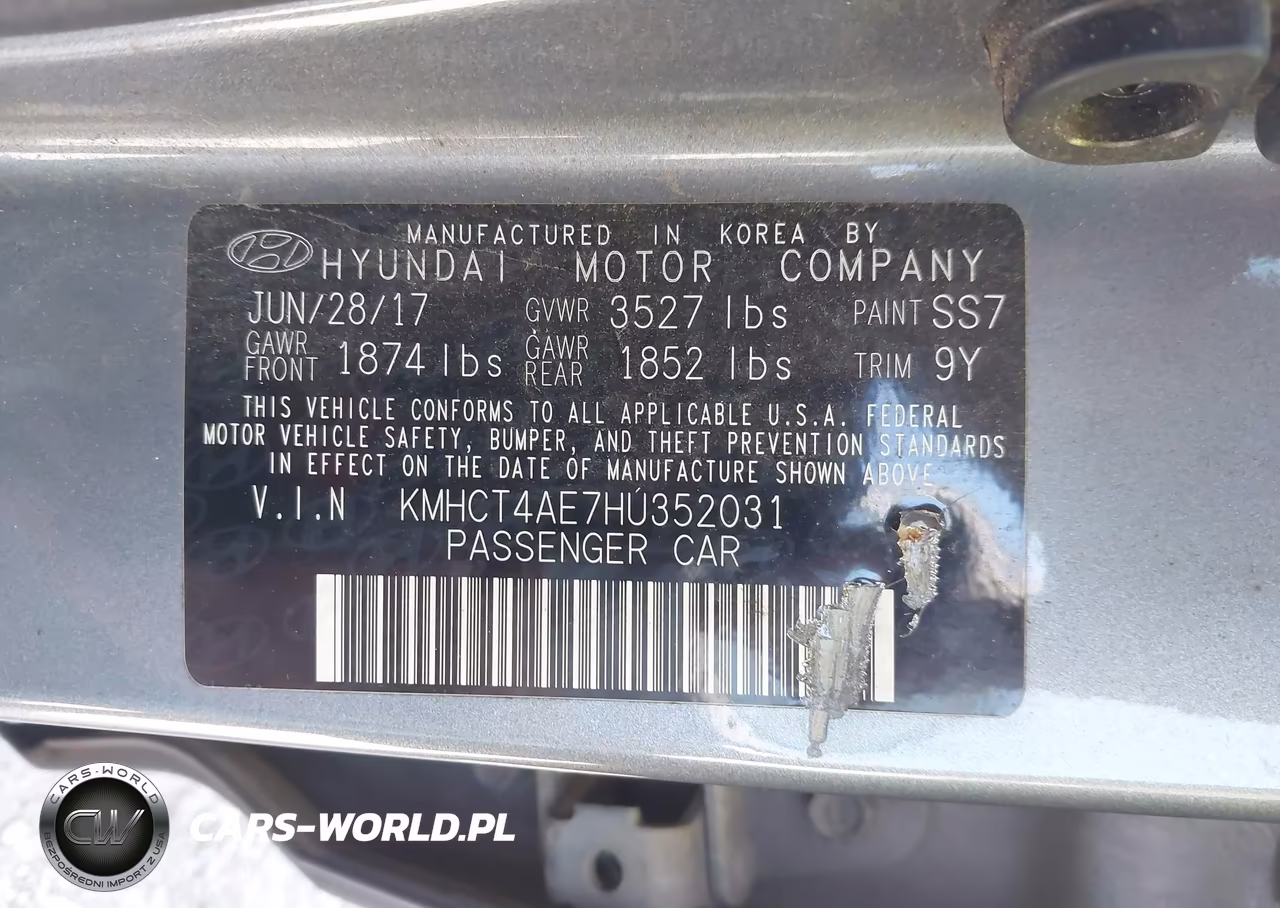 2017 Hyundai Accent Value Edition VIN:KMHCT4AE7HU352031 - 9
