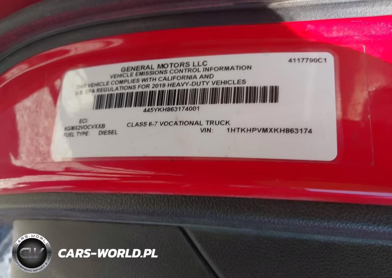 2019 Chevrolet Silverado 6500Hd 1Wt VIN:1HTKHPVMXKH863174 - 9