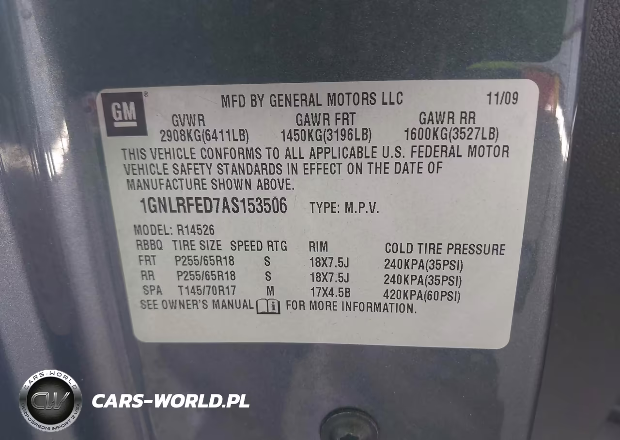 2010 Chevrolet Traverse Lt VIN:1GNLRFED7AS153506 - 9
