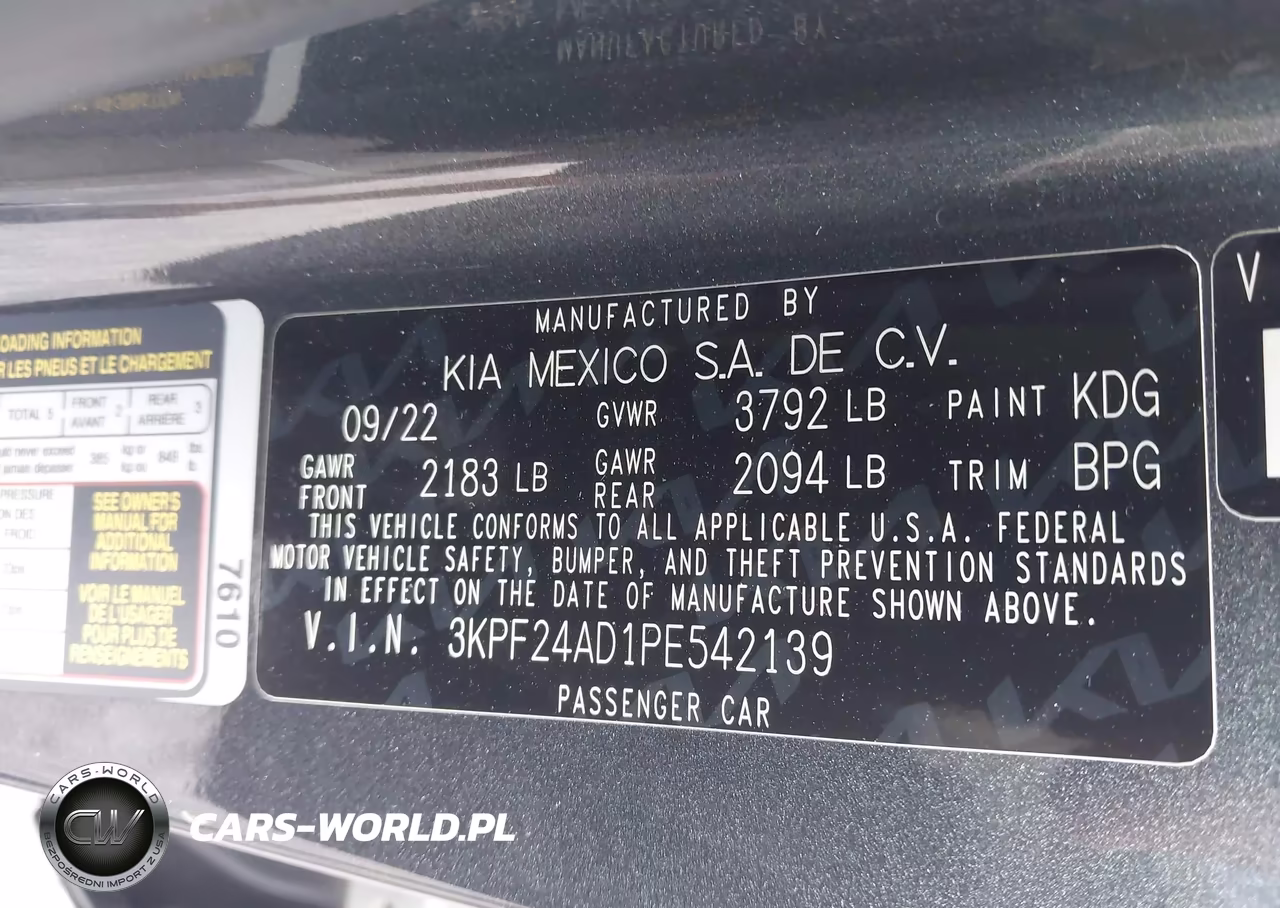 2023 Kia Forte Lxs VIN:3KPF24AD1PE542139 - 9