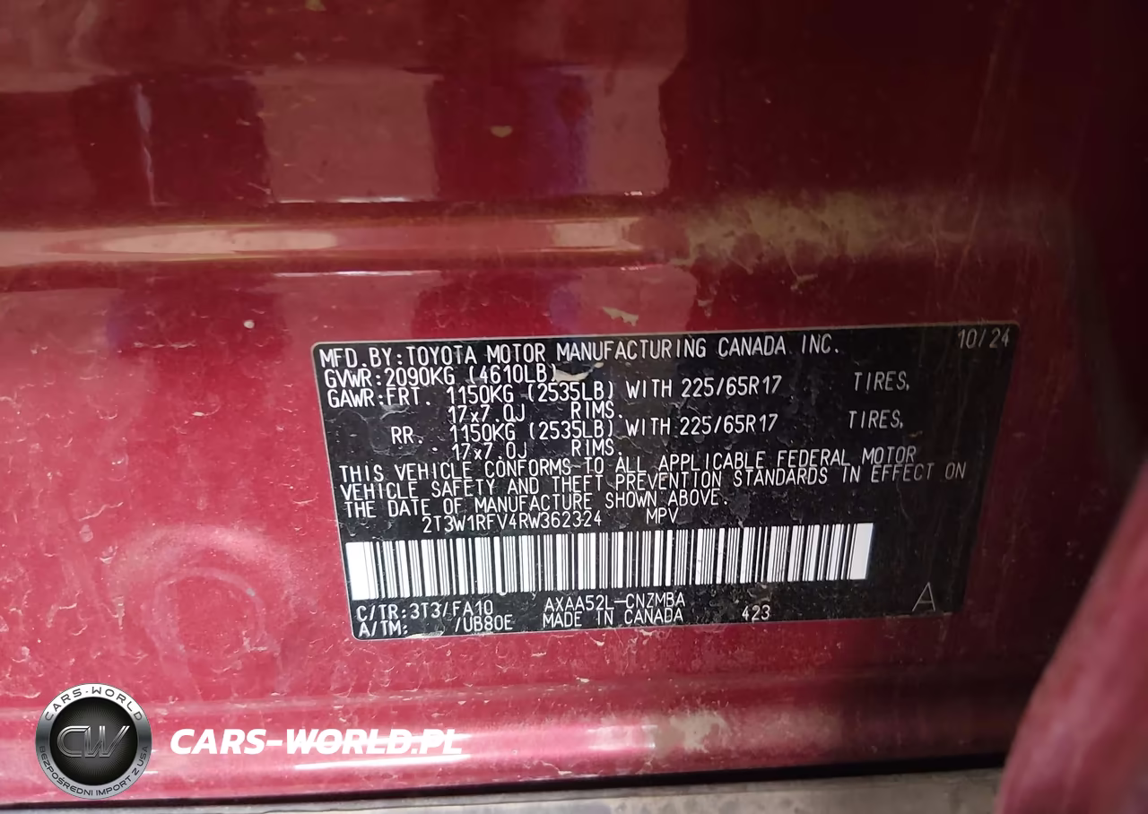 2024 Toyota Rav4 Xle VIN:2T3W1RFV4RW362324 - 9