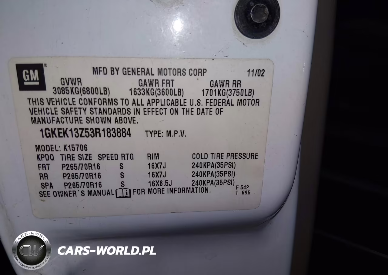 2003 GMC Yukon Slt VIN:1GKEK13Z53R183884 - 9