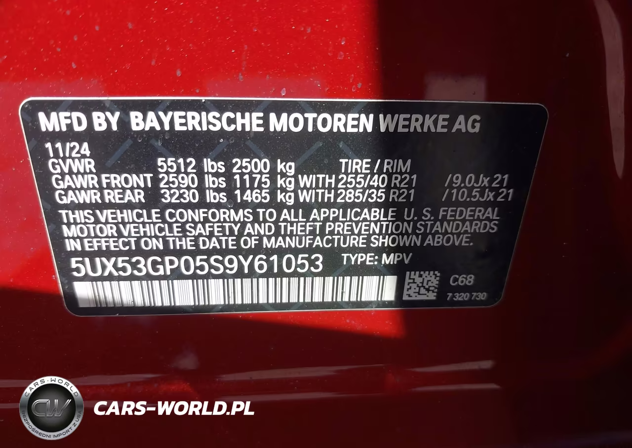 2025 BMW X3 30 xDrive VIN:5UX53GP05S9Y61053 - 9