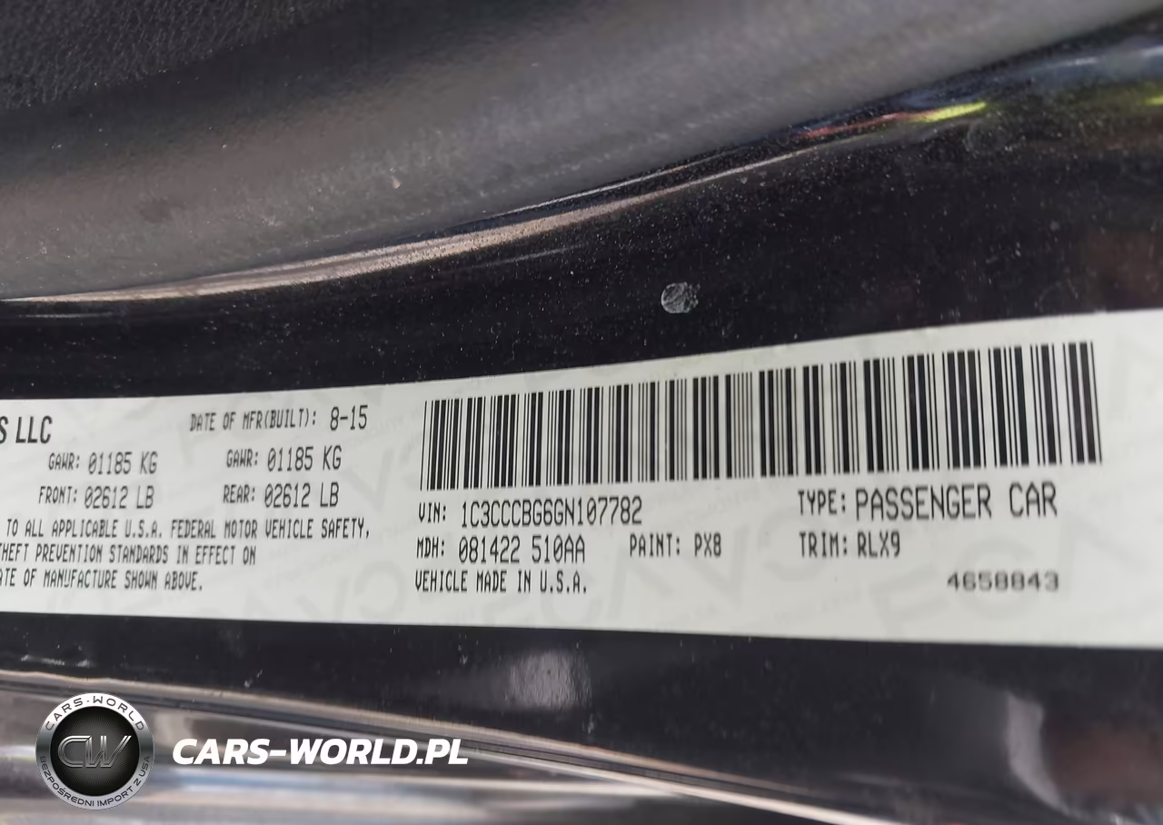 2016 Chrysler 200 S VIN:1C3CCCBG6GN107782 - 9